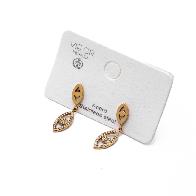 ARETES ZO15253E DORADO Acero Inoxidable