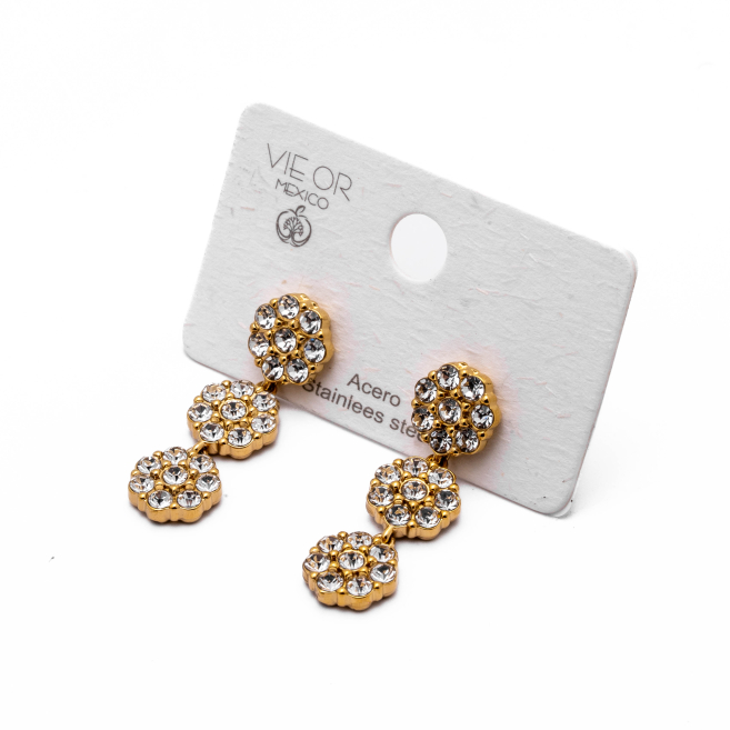 ARETES ZO15117E DORADO Acero Inoxidable