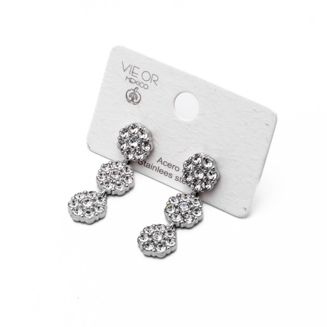 ARETES ZO15117E PLATEADO Acero Inoxidable