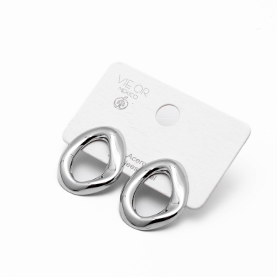 ARETES ZO15776E PLATEADO Acero Inoxidable