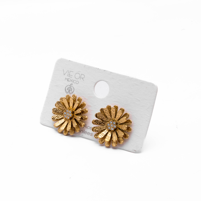 ARETES ZO15131E DORADO Acero Inoxidable