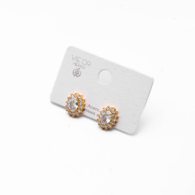 ARETES ZO14854E DORADO Acero Inoxidable