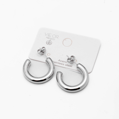 ARETES ZO15611E/5.0*25MM PLATEADO Acero Inoxidable F25