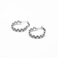 ARETES ZO15330E PLATEADO Acero Inoxidable