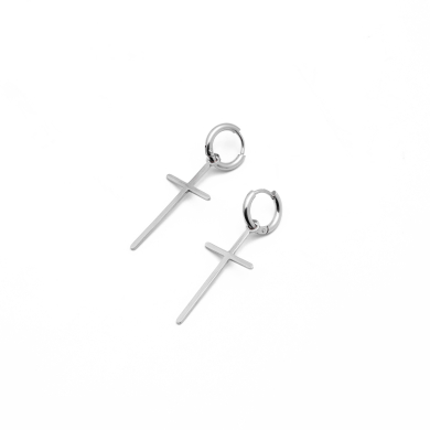 ARETES ZO9241E PLATEADO Acero Inoxidable
