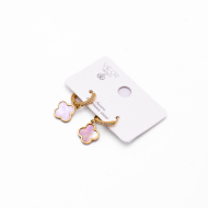 ARETES ZO14153E DORADO+ROSA Acero Inoxidable