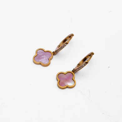 ARETES ZO14153E DORADO+ROSA Acero Inoxidable