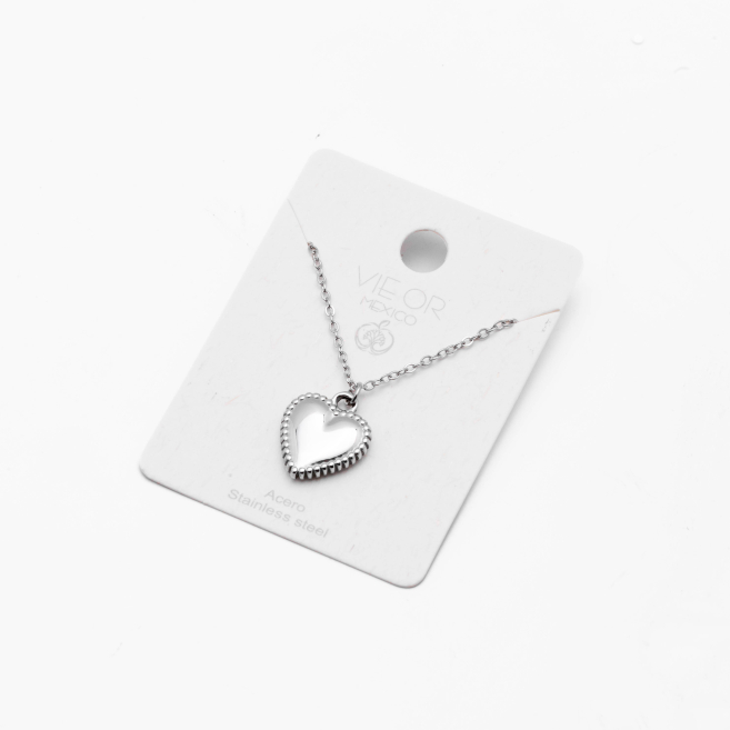 COLLAR ZO14159N PLATEADO Acero Inoxidable