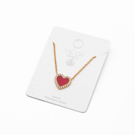 COLLAR ZO12111N DORADO+ROJO Acero Inoxidable E21