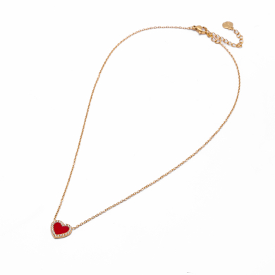 COLLAR ZO12111N DORADO+ROJO Acero Inoxidable E21