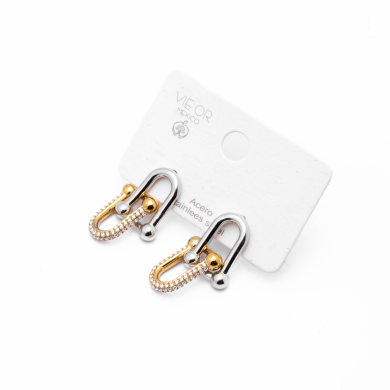 ARETES ZO13162E BICOLOR Acero Inoxidable F42