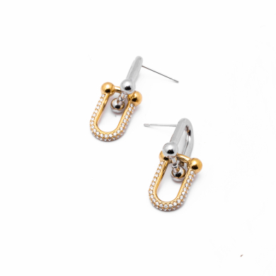 ARETES ZO13162E BICOLOR Acero Inoxidable F42
