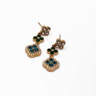 ARETES ZO14542E DORADO+VERDE Acero Inoxidable G35