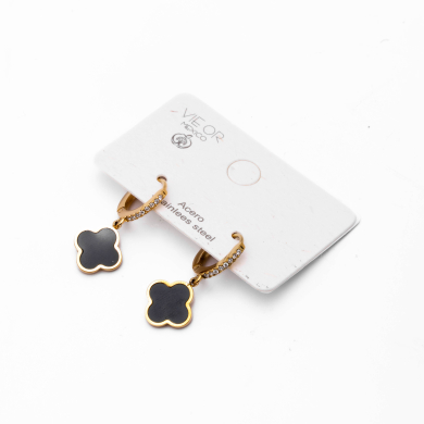 ARETES ZO14153E DORADO+NEGRO Acero Inoxidable G35