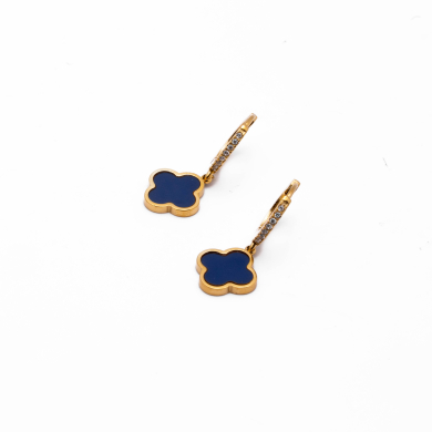 ARETES ZO14153E DORADO+AZULON Acero Inoxidable G35