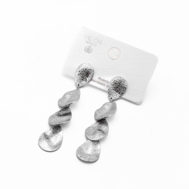 ARETES ZO14391E PLATEADO Acero Inoxidable G26