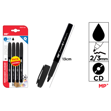 MARCADOR PERMANENTE 4 UDS PACK AHORRO - A41