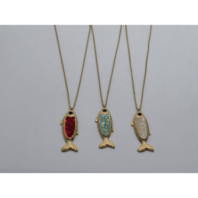 COLLAR Y00724  TFN AZUL Acero Inoxidable