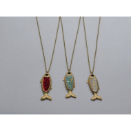 COLLAR Y00724  TFN AZUL Acero Inoxidable