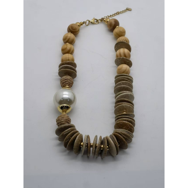 COLLAR Y00730 MARRON Acero Inoxidable