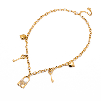 COLLAR ZO13876N DORADO Acero Inoxidable 2D27