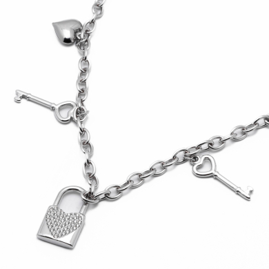 COLLAR ZO13876N PLATEADO Acero Inoxidable 2D27