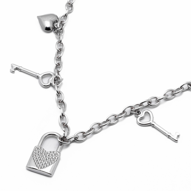 COLLAR ZO13876N PLATEADO Acero Inoxidable 2D27