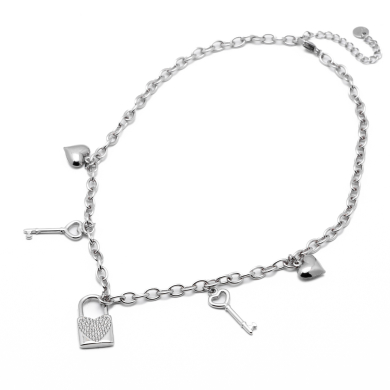 COLLAR ZO13876N PLATEADO Acero Inoxidable 2D27