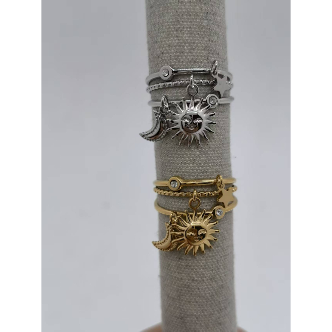 ANILLO Y00703 DORADO Acero Inoxidable