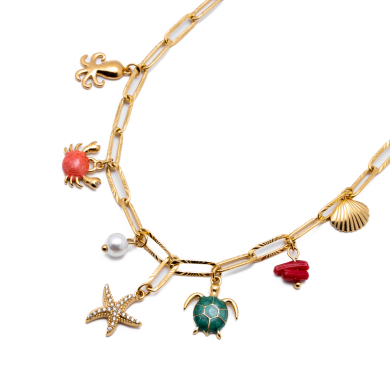 COLLAR ZO15246N DORADO Acero Inoxidable 2D410