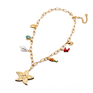 COLLAR ZO15223N DORADO Acero Inoxidable 2D410