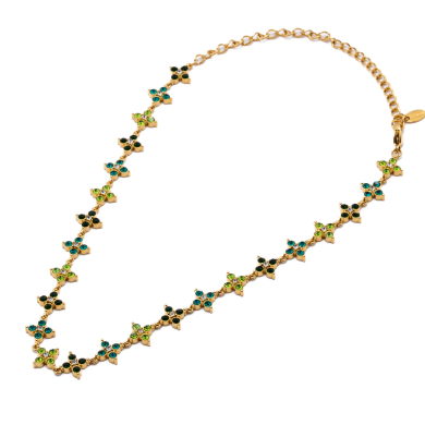 COLLAR ZO15147N DORADO+VERDE Acero Inoxidable E410
