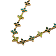 COLLAR ZO15147N DORADO+VERDE Acero Inoxidable E410