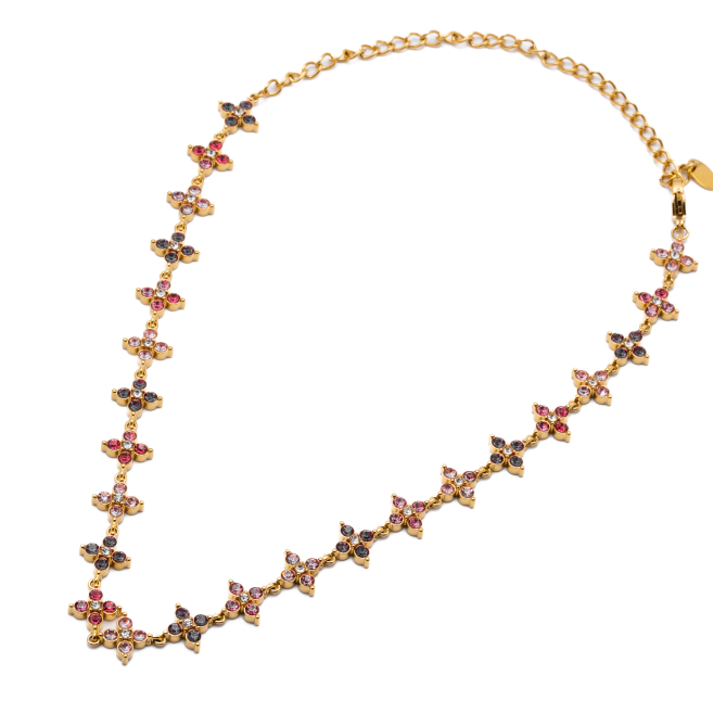 COLLAR ZO15147N DORADO+ROSA Acero Inoxidable E410