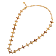 COLLAR ZO15147N DORADO+CAFE Acero Inoxidable E410