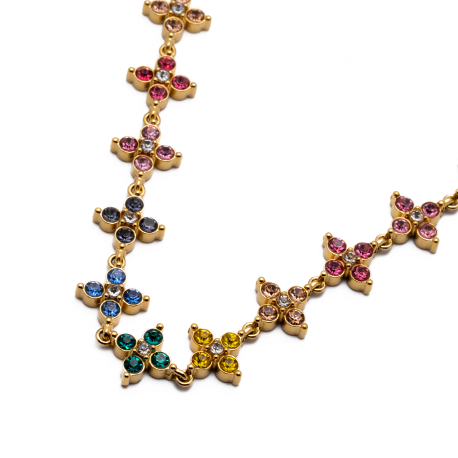 COLLAR ZO15147N DORADO+MULTICOLOR Acero Inoxidable E410