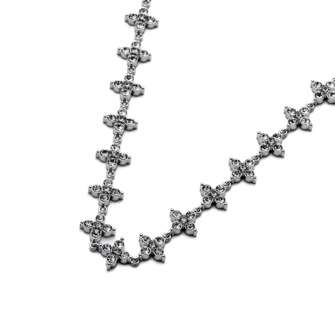 COLLAR ZO15147N PLATEADO+BLANCO Acero Inoxidable E410
