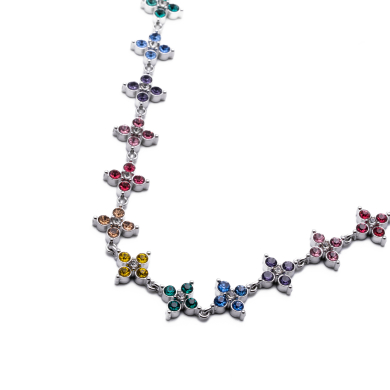 COLLAR ZO15147N PLATEADO+MULTICOLOR Acero Inoxidable E410