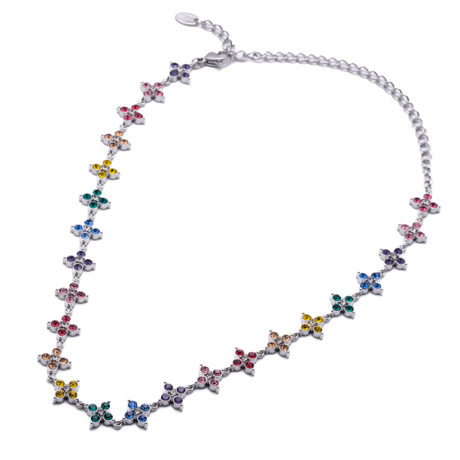 COLLAR ZO15147N PLATEADO+MULTICOLOR Acero Inoxidable E410
