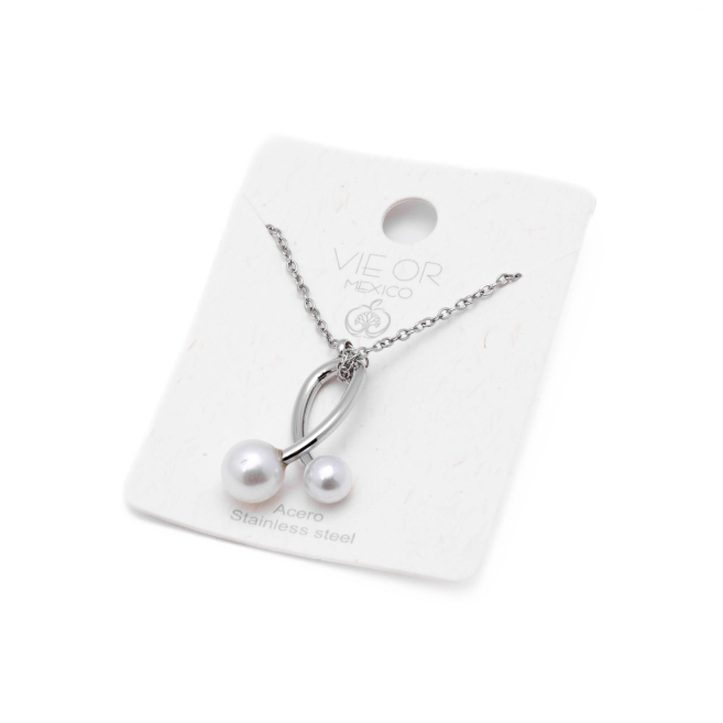 COLLAR ZO9892N180 PLATEADO Acero Inoxidable 2D21