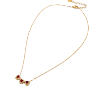 COLLAR ZO14967N DORADO+ROJO Acero Inoxidable