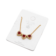 COLLAR ZO14967N DORADO+ROJO Acero Inoxidable