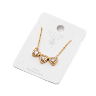 COLLAR ZO14967N DORADO+BLANCO Acero Inoxidable 2D21
