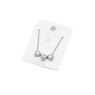 COLLAR ZO14967N PLATEADO+BLANCO Acero Inoxidable