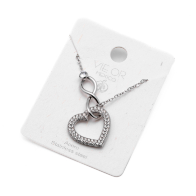 COLLAR ZO14978N PLATEADO Acero Inoxidable 2D21