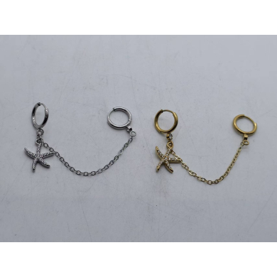 ARETES Y00587 PLATEADO Acero Inoxidable F38