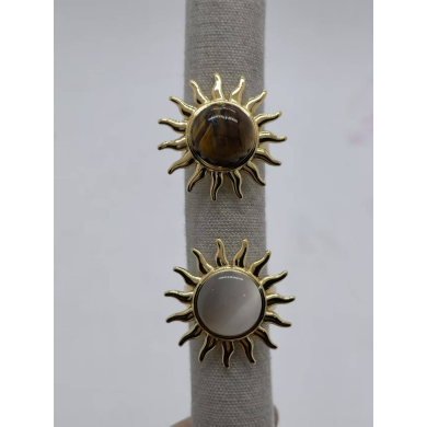 ANILLO Y00821 MARRON Acero Inoxidable
