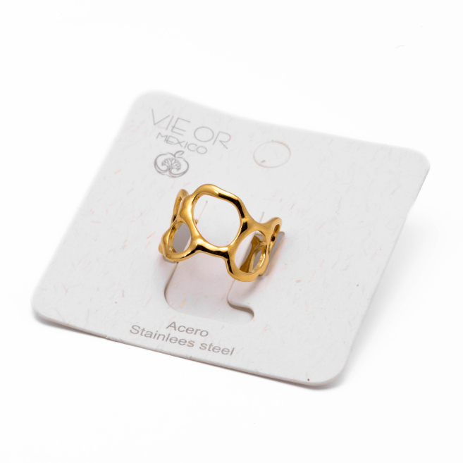 ANILLO ZO14111R DORADO Acero Inoxidable 2A44