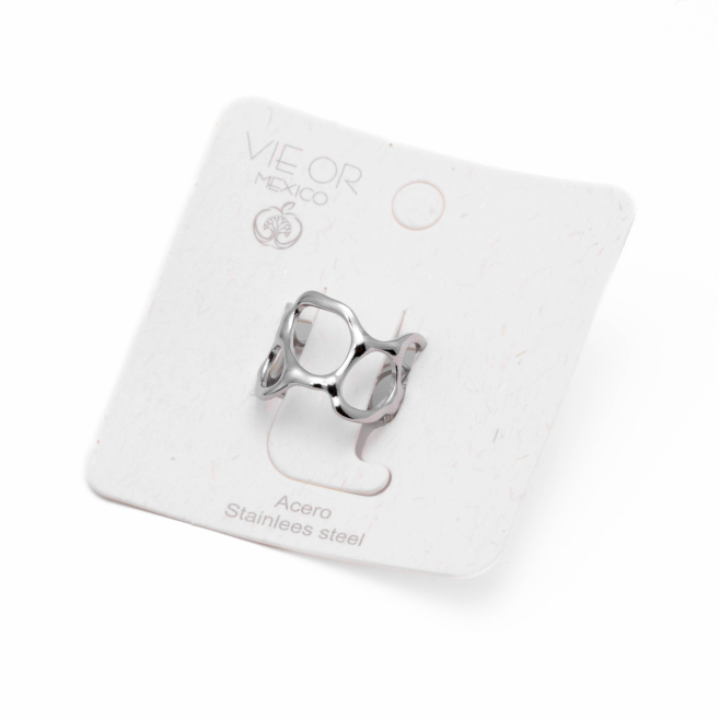 ANILLO ZO14111R PLATEADO Acero Inoxidable 2A44