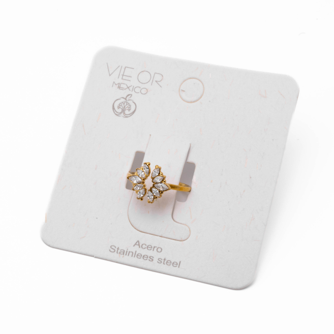 ANILLO ZO13809R DORADO Acero Inoxidable A21